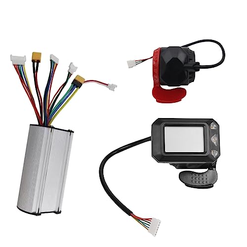 Uikdjgu 24V 250W -Scooter-Controller-Kit, Scooter-Controller, LCD-Display, Scooter-Bremse, Beschleuniger, Drosselsatz, und Zuverlässig Befestigt