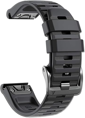 NEYENS 22 x 26 mm Armband aus Silikon für Garmin Fenix 6X 6 Pro 7 7X 5X 5 Plus 3HR 945 Schnellverschluss-Armbänder Ersatz, 26mm width, Achat