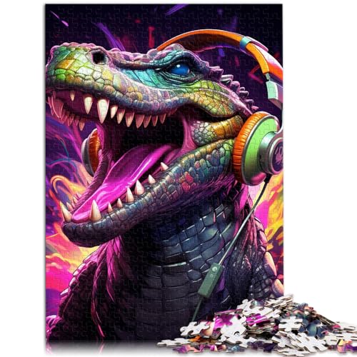 Puzzle mit Tiermotiven, Nilkrokodile, 1000 Teile, Puzzle für Erwachsene, Holzpuzzle, Familienspiel, Stressabbau, schwieriges Herausforderungspuzzle, 1000 Teile (50 x 75 cm)