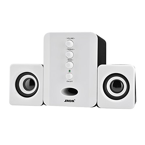 Mini Lautsprecher System mit Subwoofer, USB AUX 3,5 mm Wired Stereo Bass Lautsprecher Multimedia Lautsprechersystem für Desktop-PC, Laptop, Handy, Tablet