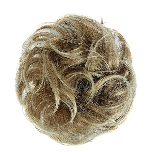 Haarteile Haarknoten Messy Bun Hair, Hochsteckfrisur Scrunchies Chignon Curly Ponytail Haarstücke Haarsprechungen mit elastischen Gummiband Synthetic Chignon Haarverlängerung for Frauen Brötchen Haare