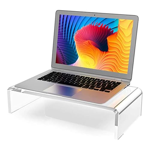 LPORF Schreibtischerhöhung für Monitor, Stabiler Schreibtisch-Organizer aus Acryl, Desktop-Laptopständer Acryl-Desktop-Monitorhalter für stehende Laptops, Bildschirme und Computermonitore