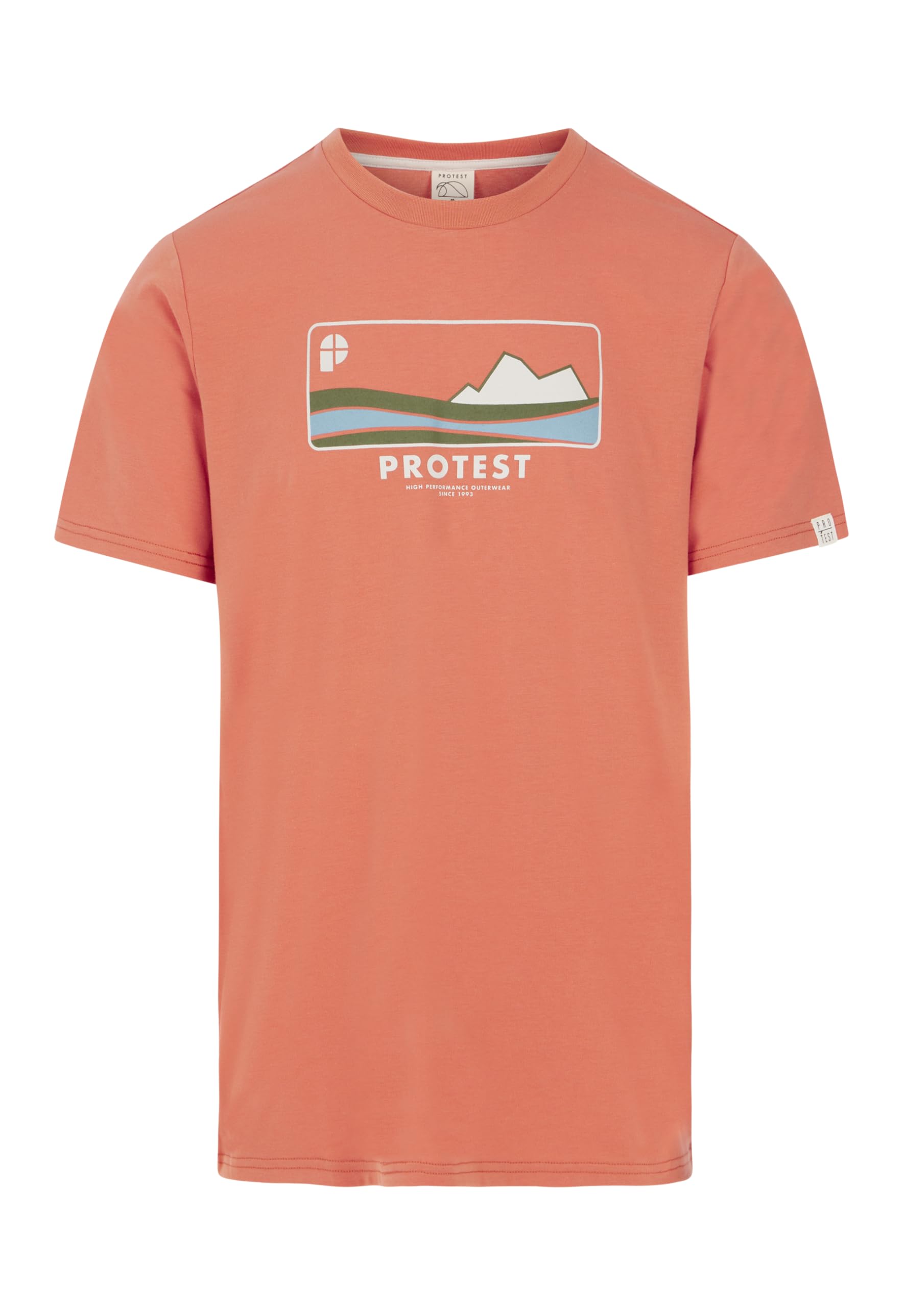 Protest Men T-Shirt PRTAMAGO Blood Orange L