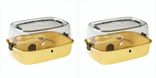 1/2 Stück geräumiger Hamsterkäfig – interaktiver Hamster-Habitat, Arcade-Hamster | Hamstergehege, geräumiger Lebensraum, Hamsterspielhaus, Käfig, Hamsterhaus für Hamster, Mäuse, 24 cm