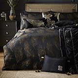 Laurence Llewelyn-Bowen - Dandy – Jacquard-Bettbezug-Set – Super-King-Size-Bett in Schwarz und Gold