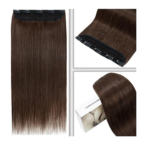 Clip-in-Haarverlängerungen Haarverlängerung, Remy-Echthaarverlängerung, unsichtbar, 5 Clips, Haarteil, dicke Haarverlängerung, natürliches Haarteil for Frauen Clip-in-Haarverlängerungen aus Echthaar(#