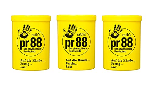 Ursula Rath pr 88 abwaschbarer Handschutz Öl Fett Schmierstoff Lack Silikon Werkstatt Hände sauber (1000ml / 3x)