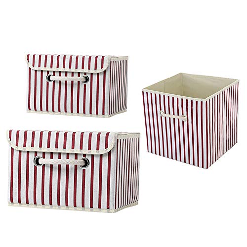 Rysmliuhan Shop Kinder aufbewahrungsbox aufbewahrungsbox Kinder Spielzeugkisten und Lagerung groß Stoff-Aufbewahrungsbox Aufbewahrungsboxen Würfel Striped