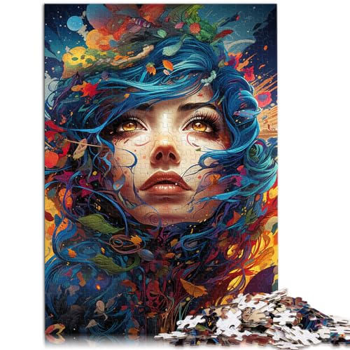 Puzzles, farbenfrohe psychedelische Göttin, Puzzles 1000 Teile, Holzpuzzle, Spielzeug, Puzzles, Lernspiele, Stressabbau-Puzzles, 1000 Teile (50 x 75 cm)