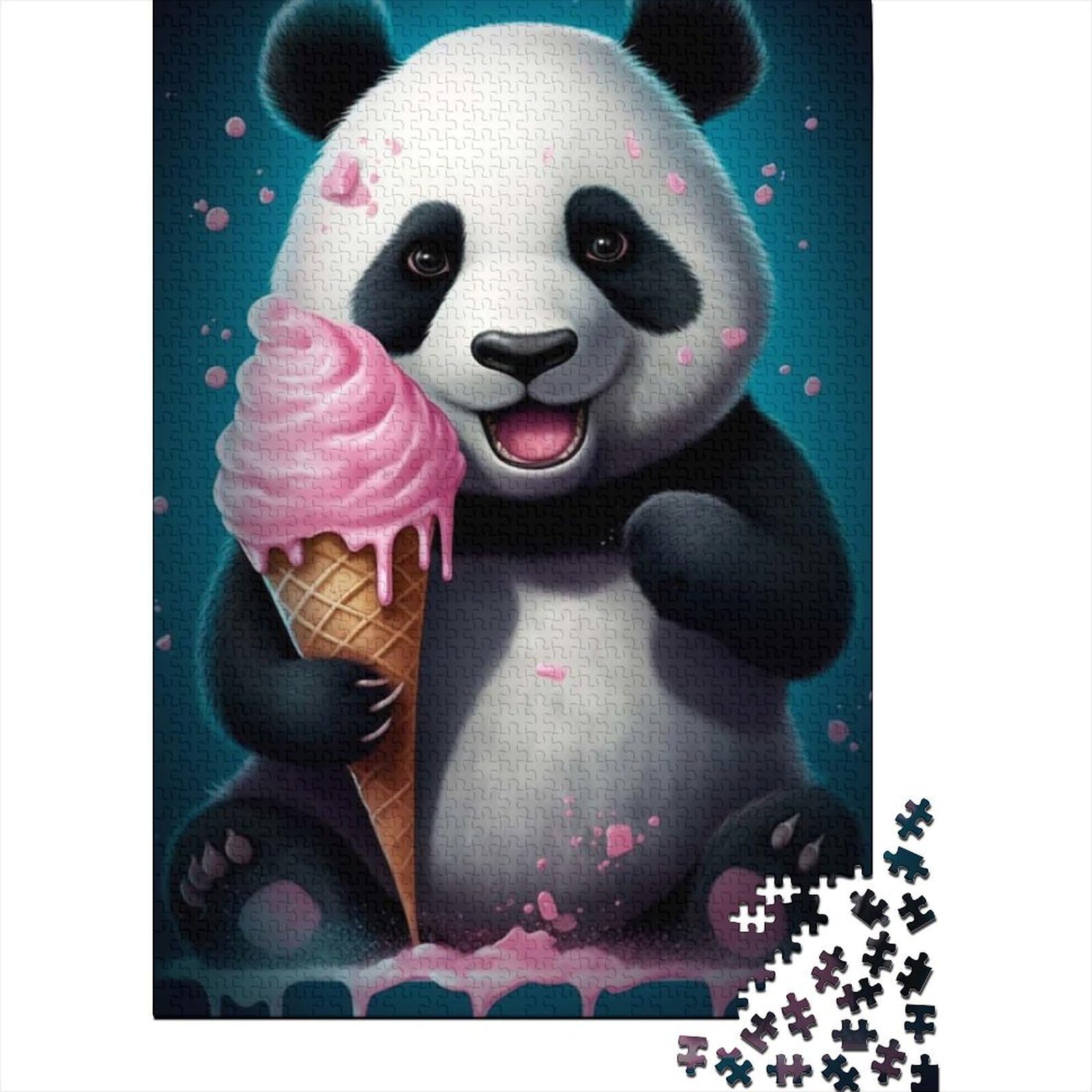 Puzzle für Erwachsene, 1000 Teile, Panda-Puzzle, Puzzle für Erwachsene und Teenager, zum Stressabbau, zum Zeitvertreib zu Hause (Größe: 75 x 50 cm)