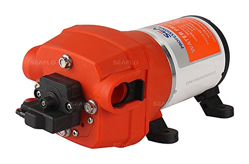 Seaflo Wasserdruck-Membranpumpe, 4,5 GPM, 17 LPM, 12 V, 40 PSI, Boot, Yacht, Marine