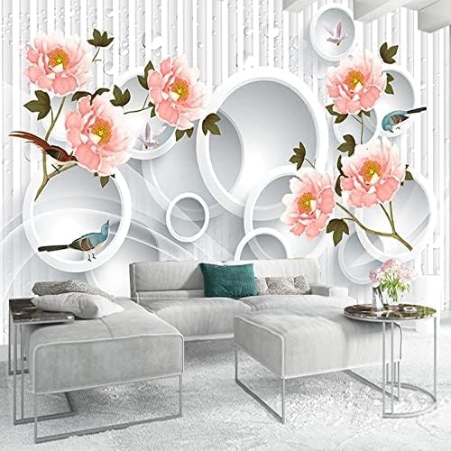 XLMING Einfache Florale Abstrakte Kunst 3D Tapete Home Dekoration Wohnzimmer Sofa Schlafzimmer Tv Hintergrund Wand-430cm×300cm