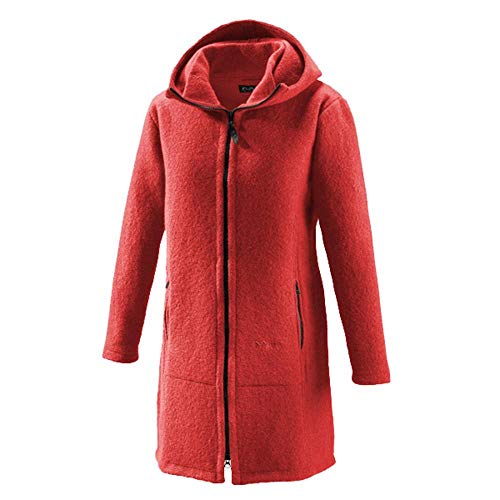 Mufflon Damen Wollmantel Rika,Farbe: ruby, Größe: L