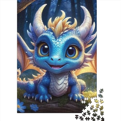 1000-teiliges Puzzle für Erwachsene und Teenager, Drachenbaby, Holzpuzzle, Puzzle für Erwachsene und Teenager, tolles Geschenk für Erwachsene | Spiele (Größe: 75 x 50 cm)