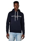 Tommy Hilfiger Herren Hoodie Core Tommy Logo mit Kapuze, Blau (Sky Captain), S