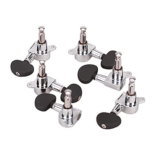 Gitarren Stimmwirbel 6 Stücke 3l3r. Chrome Guitar String Maschinenköpfe Tuning Pegs Tasten Tuner Mit Schwarzen Tasten Für Akustische E-Gitarren