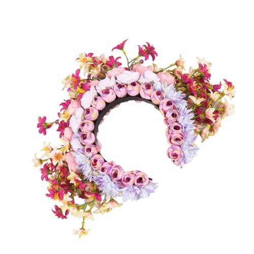 Stilvoller Blumenkopf Kranz Ethnische Blumen Blumen Stirnband Ornament Kopfschmuck Für Festivals Und Fotoshootings Einfach Zu Tragender Kopfschmuck