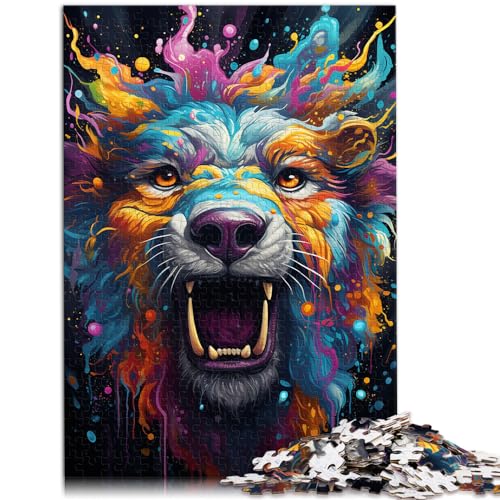 Spiel-Geschenk-Puzzle, farbenfrohe psychedelische Tier- und Pflanzenpuzzles für Erwachsene, 1000 Puzzles, Holzpuzzles, Künstlersammlung, bildende Kunst, 1000 Teile (50 x 75 cm)