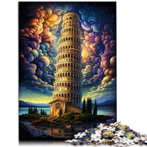 Puzzle für den Schiefen Turm von Pisa, Italien, für Erwachsene, 1000 Teile, Puzzle-Geschenke, Holzpuzzle, Geburtstagsgeschenk, Geschenke für oder, Wandkunst, 1000 Teile (50 x 75 cm)