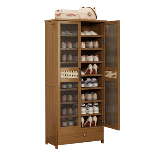 Schuschrank Sideboard mit Schublade, Schuhregal Schuhkipper Schmal mit Türen, Schuhablage für 12-29 Paar Schuhe, Platzsparend, für Flur Diele Wohnzimmer Schlafzimmer