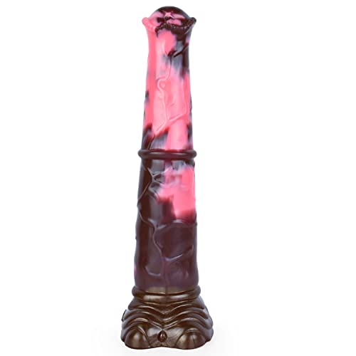 YZBBSH Pferd Dildo Realistischer Silikon Dildo 26.8 CM Analdildo mit Starkem Saugnapf, Tierdildo Monster G-Spot Prostata Massage Sex Spielzeug für Frauen Männer