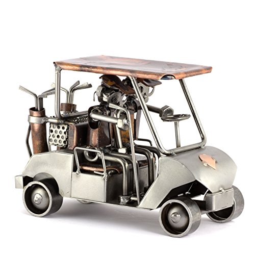 Steelman24 I Schraubenmännchen Golf Wagen I Made in Germany I Handarbeit I Geschenkidee I Stahlfigur I Metallfigur I Metallmännchen