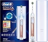 Oral-B Genius X Elektrische Zahnbürste/Electric Toothbrush, 6 Putzmodi für Zahnpflege, künstliche Intelligenz & Bluetooth-App, Reiseetui, Geschenk Mann/Frau, Designed by Braun, rosegold