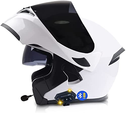 Klapphelm Motorradhelm,Bluetooth Integralhelm,Mit Doppelvisier, ECE Genehmigt,30m Bluetooth-Gegensprechanlage,Intelligente Geräuschunterdrückung,Wasserdicht,Ganzjährig Verfügbar