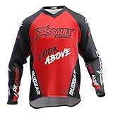 Radbekleidung Für Herren, Mountainbike Sportbekleidung, Langärmelige Schnell Trocknende Kleidung, T-Shirt,Trikots Atmungsaktiv (DE/NL/SE/PL, Alphanumerisch, XXL, Regular, Regular, Red)