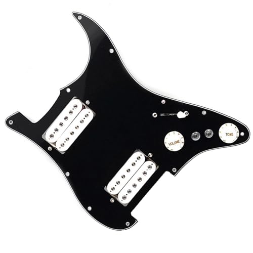 Standard-Pickguard-Tonabnehmer HH E-Gitarren-Schlagbrett-Tonabnehmer, exquisites und langlebiges Ersatzteil-Set für Gitarrenoberteile (Color : 9)