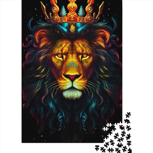 Löwen - Schwierige, anspruchsvolle Puzzles, 1000 Teile, Holzpuzzles, Puzzles für Erwachsene, Teenager, genießen Spiele für Erwachsene (Größe: 75 x 50 cm)