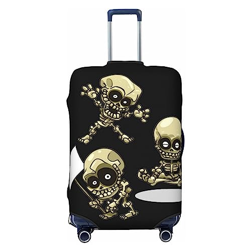 Miniks Totenkopf-Reisegepäckabdeckung, robuster Koffer-Schutz, passend für 45,7 - 81,3 cm große Gepäckstücke, Schwarz, Large