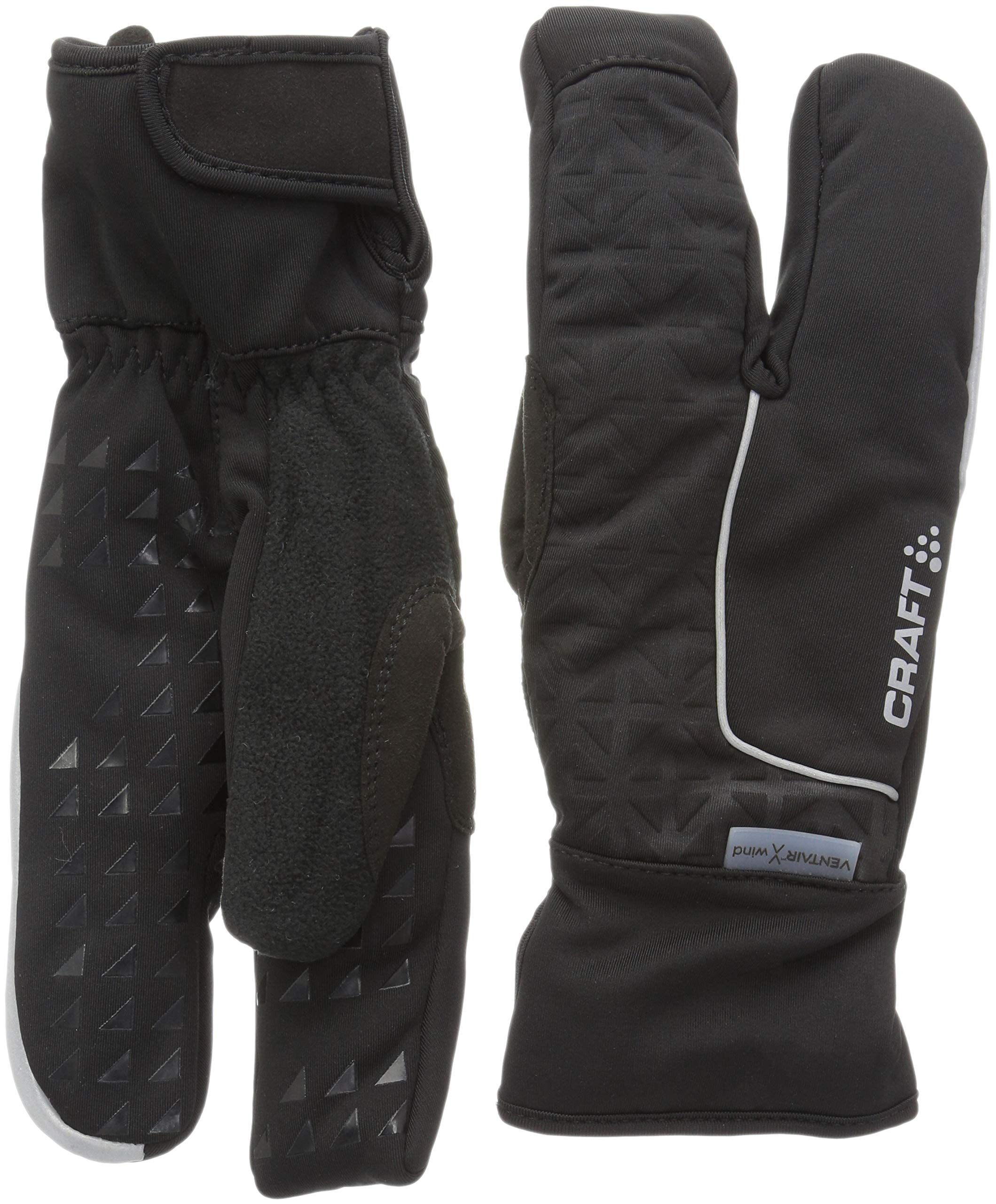 Craft Siberische Handschuhe 3 Finger Ski Langlauf Unisex Erwachsene, Schwarz, FR: L (Größe Hersteller: 10 L)