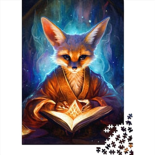 500-teiliges Puzzle für Erwachsene und Teenager, Fuchs-Zauberer, Holzpuzzle für Teenager, Geschenke zum Stressabbau, schwierige Herausforderung (Größe: 52 x 38 cm)