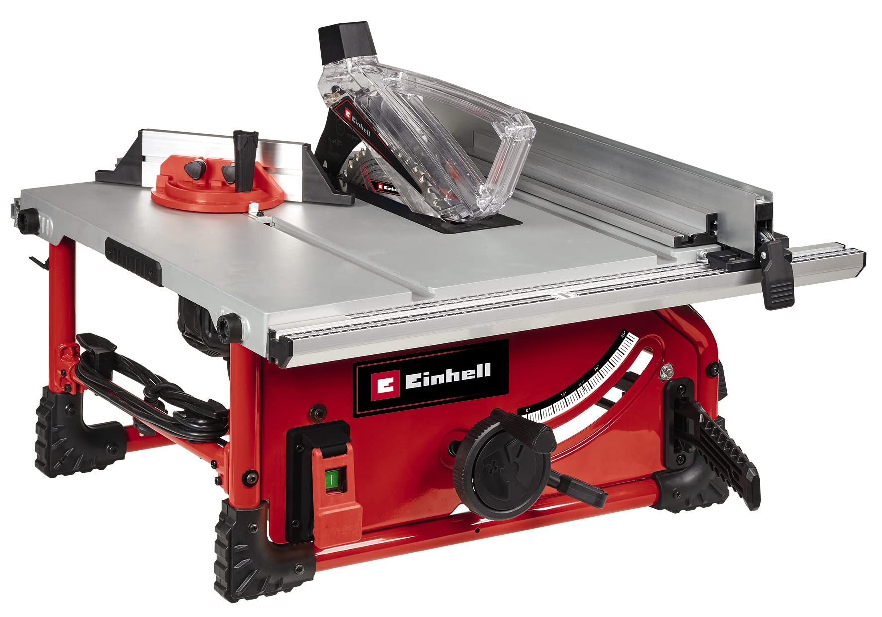 Einhell Tischkreissäge TE-TS 254 T (2000 Watt, 89 mm Schnitthöhe, Ø 254 mm Sägeblatt, Tischverbreiterung, Winkelanschlag, Parallelanschlag, Softstart, Überlastschalter)