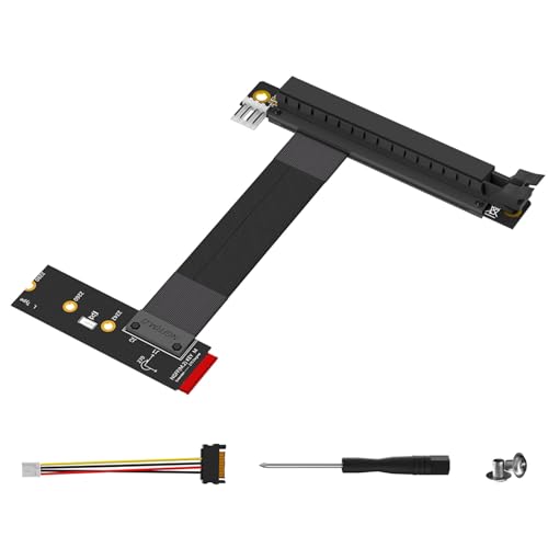 Qsvbeeqj Mkey Verlängerungskabel auf PCIE X16 Grafikkartenadapter PCIeX16 PCIExpress für 2242 2260 2280