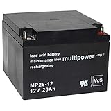 VS-ELECTRONIC - 242302 Multipower Blei-Akku MP26-12 Pb 12V/26Ah Akku 40428831 117381