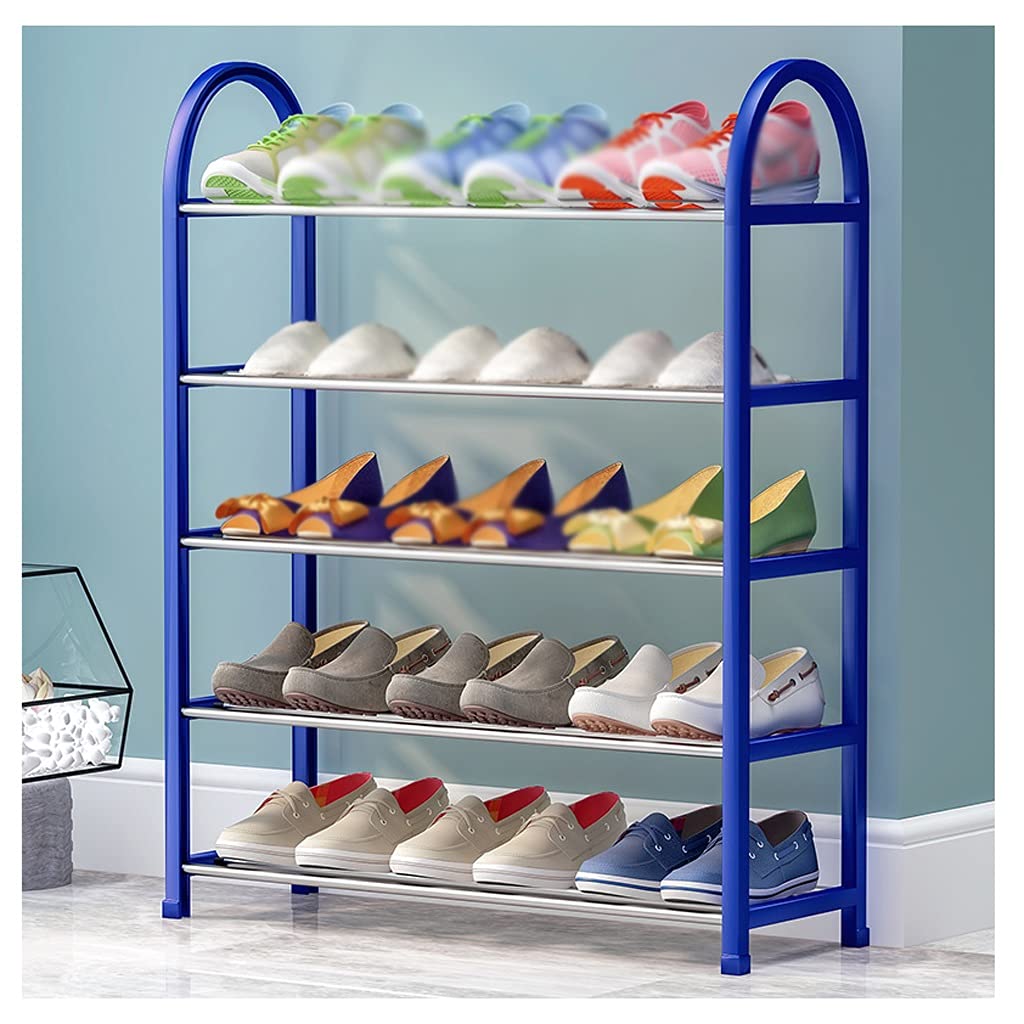 CNBYDK UWEREBFM Schuhregal Schuhregal 5-lagiges bodenstehendes Schuhregal Schuh-Organizer Feststehendes Schuhregal aus Metall Wohnzimmer Schlafzimmer Flur Schuh-Organizer-Rack