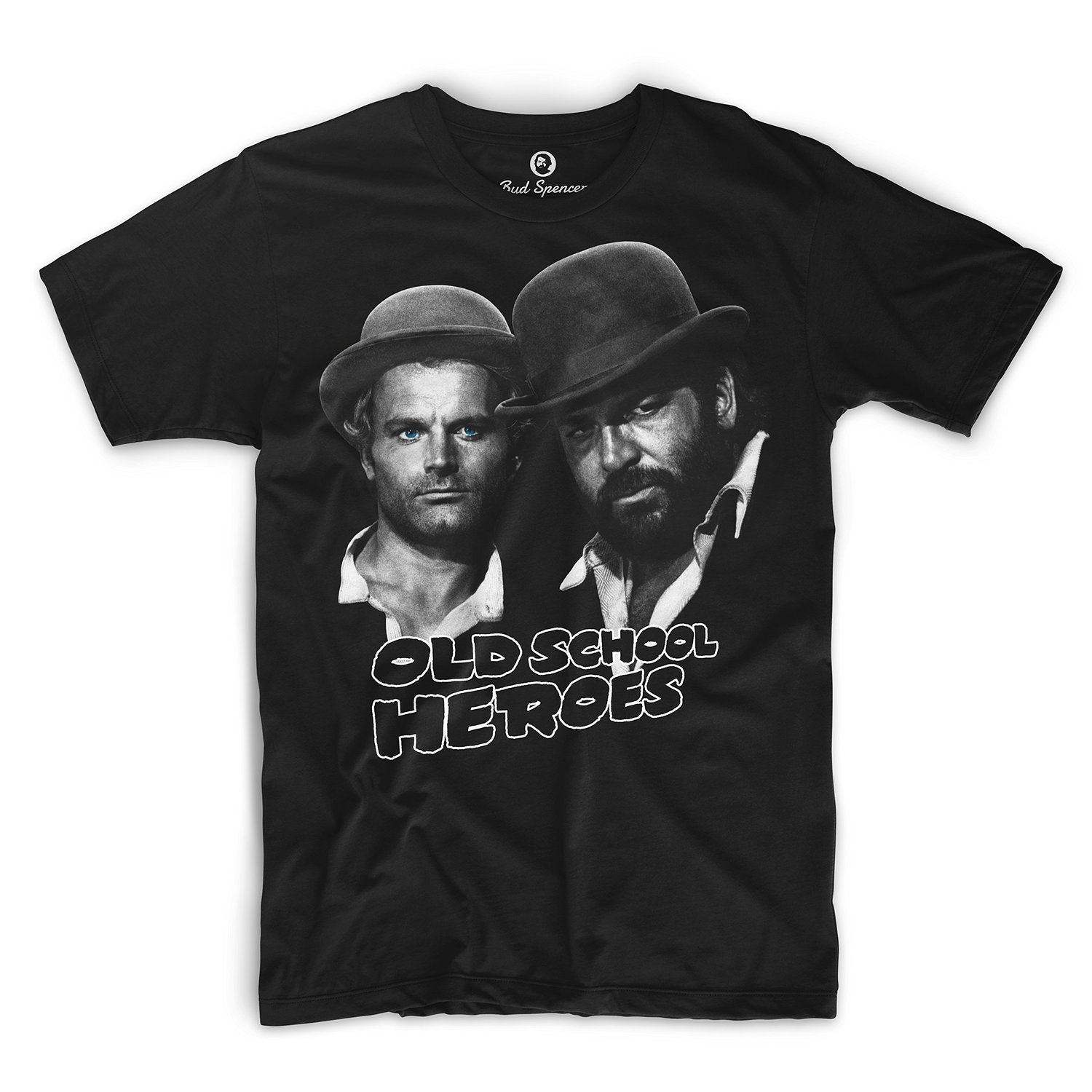 Bud Spencer - Old School Heroes - T-Shirt (L) , Farbe - Schwarz