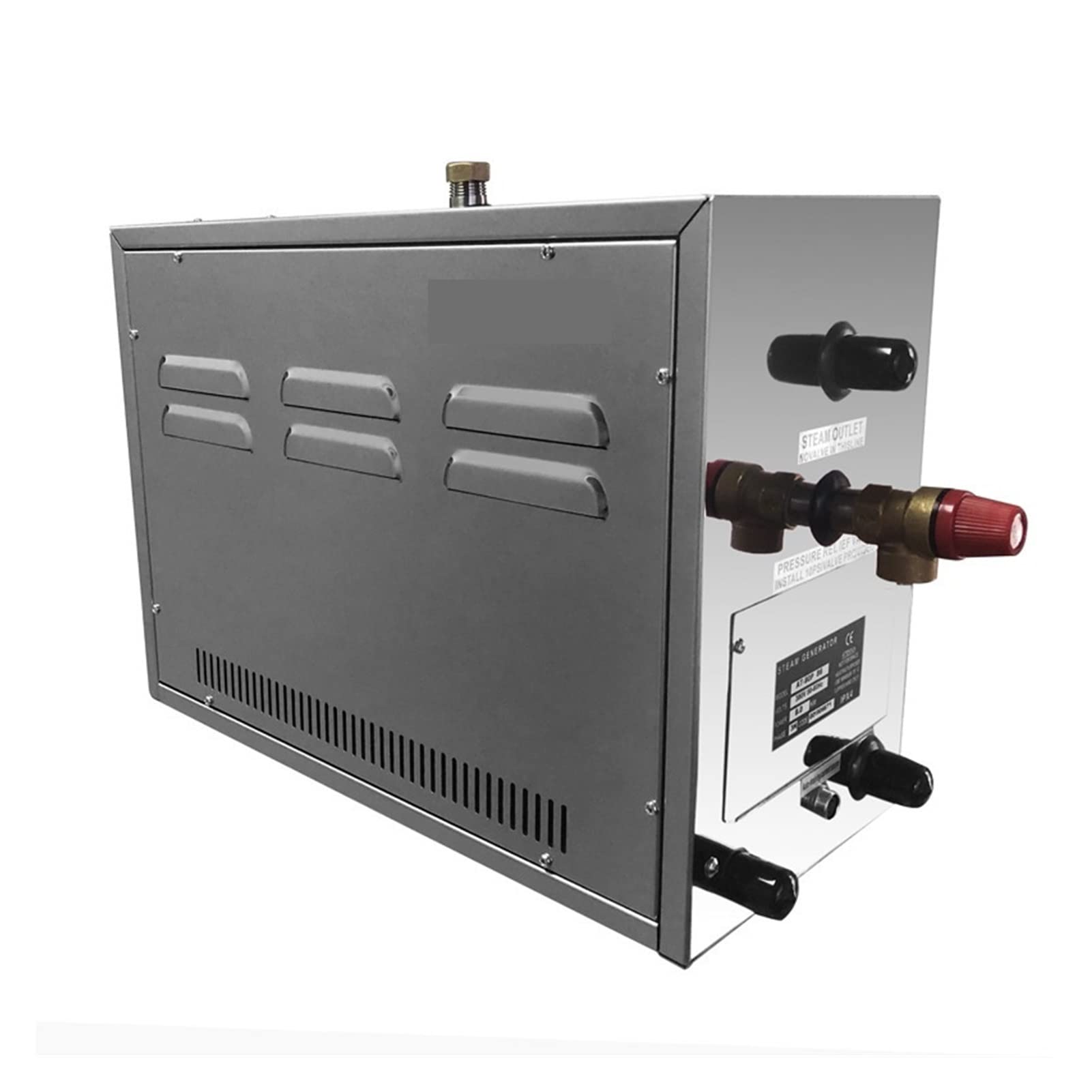 Dampfsauna-Generator Sauna -Ausrüstung Automatisch Edelstahl Sauna Nassdampfgenerator Maschine Entwässerung Trockener Nassschweiß Dampfbad für Home Spa(Size:AT-30B)