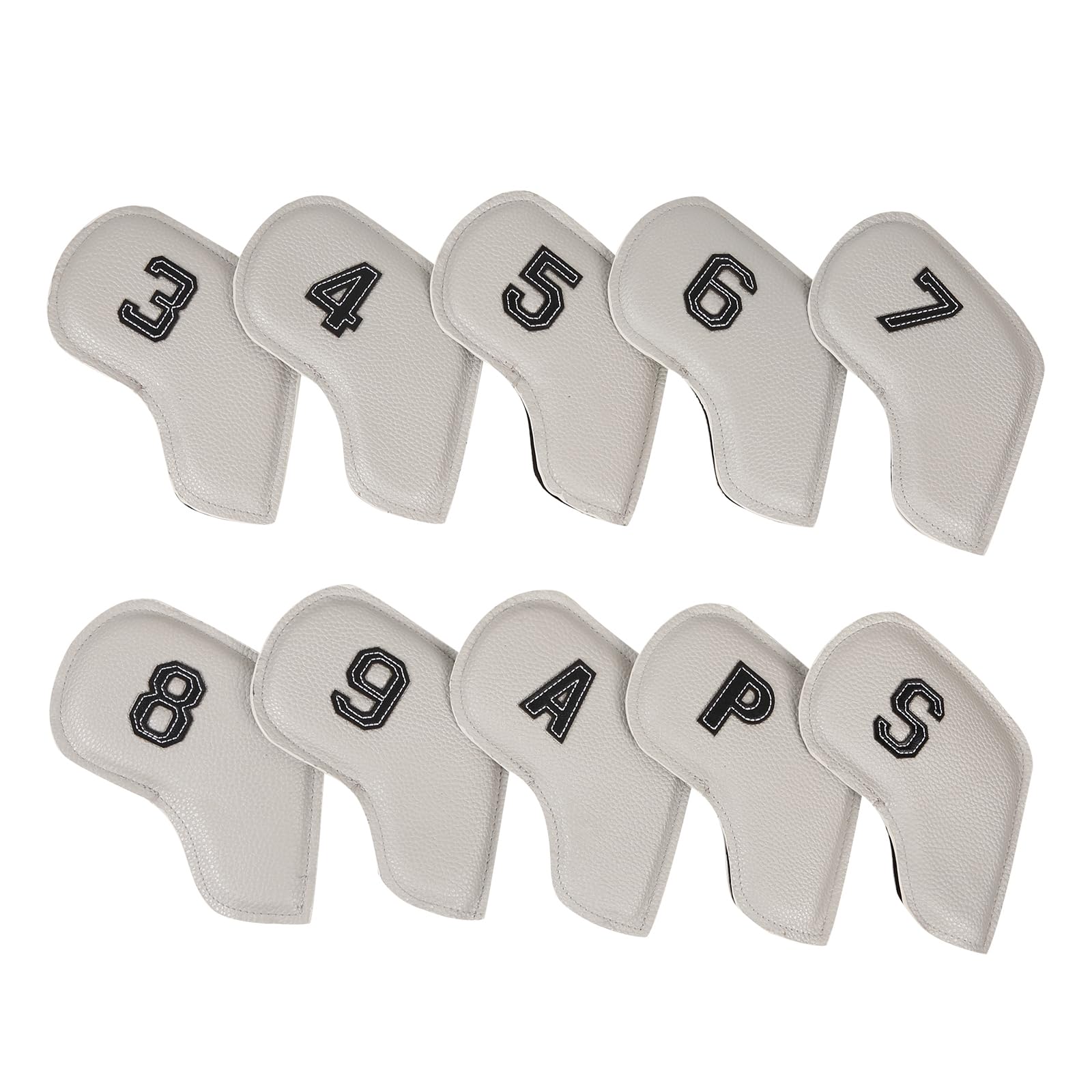 10Pcs Golfplätze Eisen Club Head Schutze Hülse Imprägniert PU Leder Golfplätze Club Head Golfplätze Stange Kopf Fällen