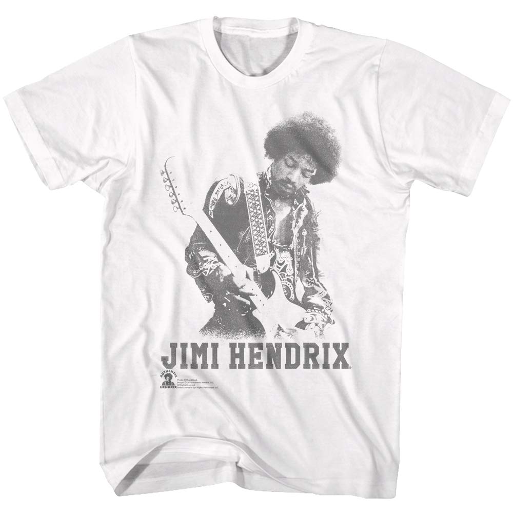 Jimi Hendrix 1963 Rock Guitarist Singer Songwriter Icon Jammin Faded T-Shirt - Weiß - XX-Large