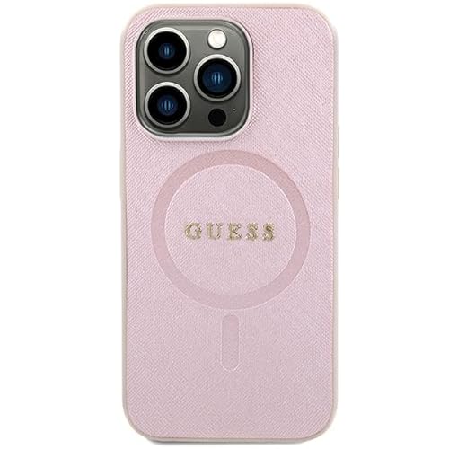 Guess GUHMP15SPSAHMCP Saffiano Hard Case für iPhone 15 15.5 cm pink