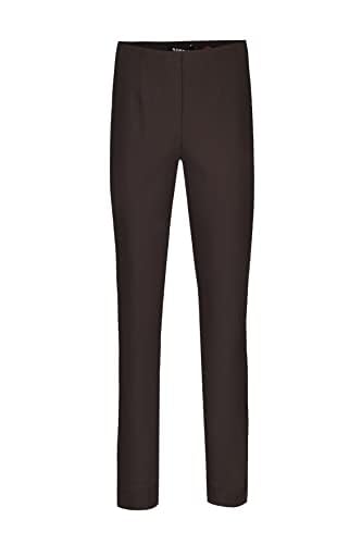 Robell Style Marie - Stoffhose Damen high Waist - Damenhose Power Stretch - Bengaline Stoff Hose mit Schlitz am Saum – Innenseite angeraut - Bitte eine Größe Kleiner bestellen