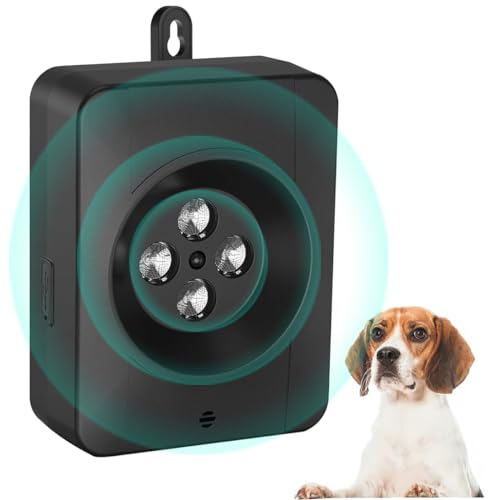 HXWEB PET Antibell für Hunde, 3 Ebenen Ultraschall Anti Bell Gerät, Auto Anti-Bell-gerät Hunde, 100% Sicher und effektiv Sicher Hundebellen Stoppen, Wasserdicht Sonic Anti-Bell-Mittel Hundebellen