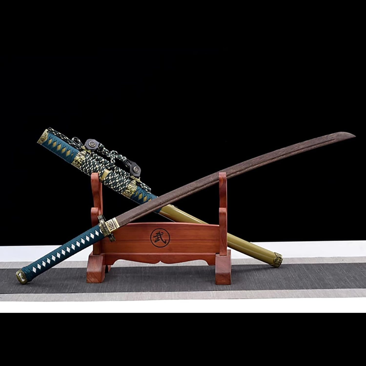 MAUXpIAO 104cm Palisander Samurai Schwert mit Scheide, Holz Katana, Hand gefertigte Bokken für Kendo Training, Home Display, Cosplay, Sammeln echt/A/104cm