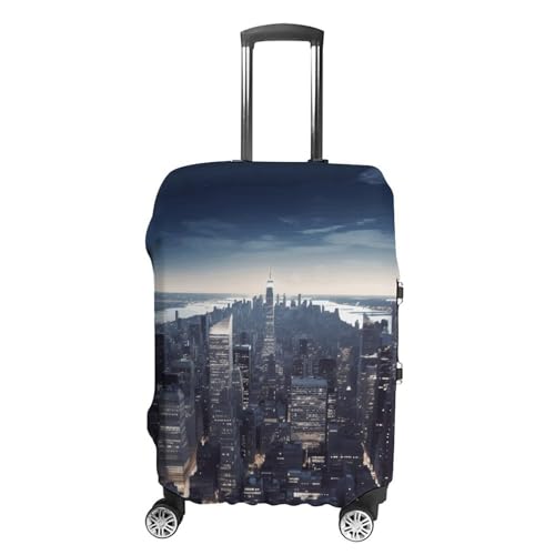 CSGJMYGS Reisegepäckabdeckung, elastisch, waschbar, modisch, kratzfest, Motiv: Flamingo, Koffer-Schutz, passend für 45,7 - 81,3 cm Gepäck, New York City, XL