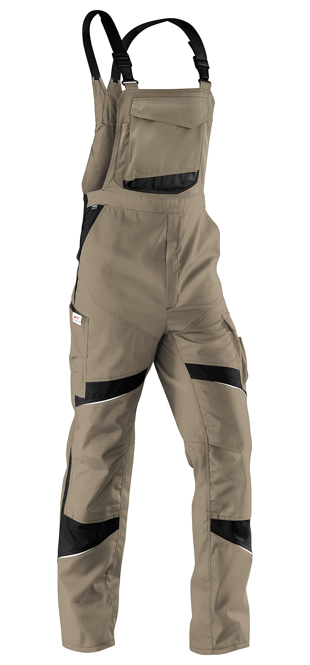 KÜBLER Workwear KÜBLER ACTIVIQ Arbeits-Latzhose sandbraun/schwarz