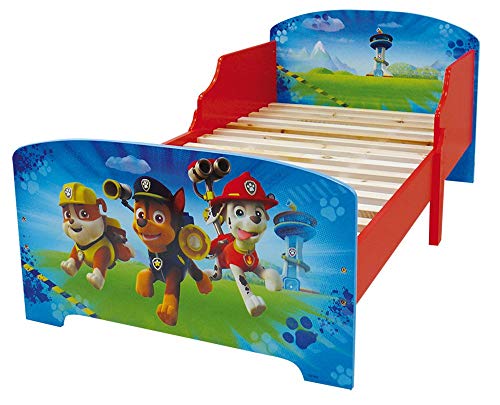 FUN HOUSE 712532 Kinderbett Paw Patrol, mit Latten aus Holz, MDF, blau, 140 x 70 x 59 cm