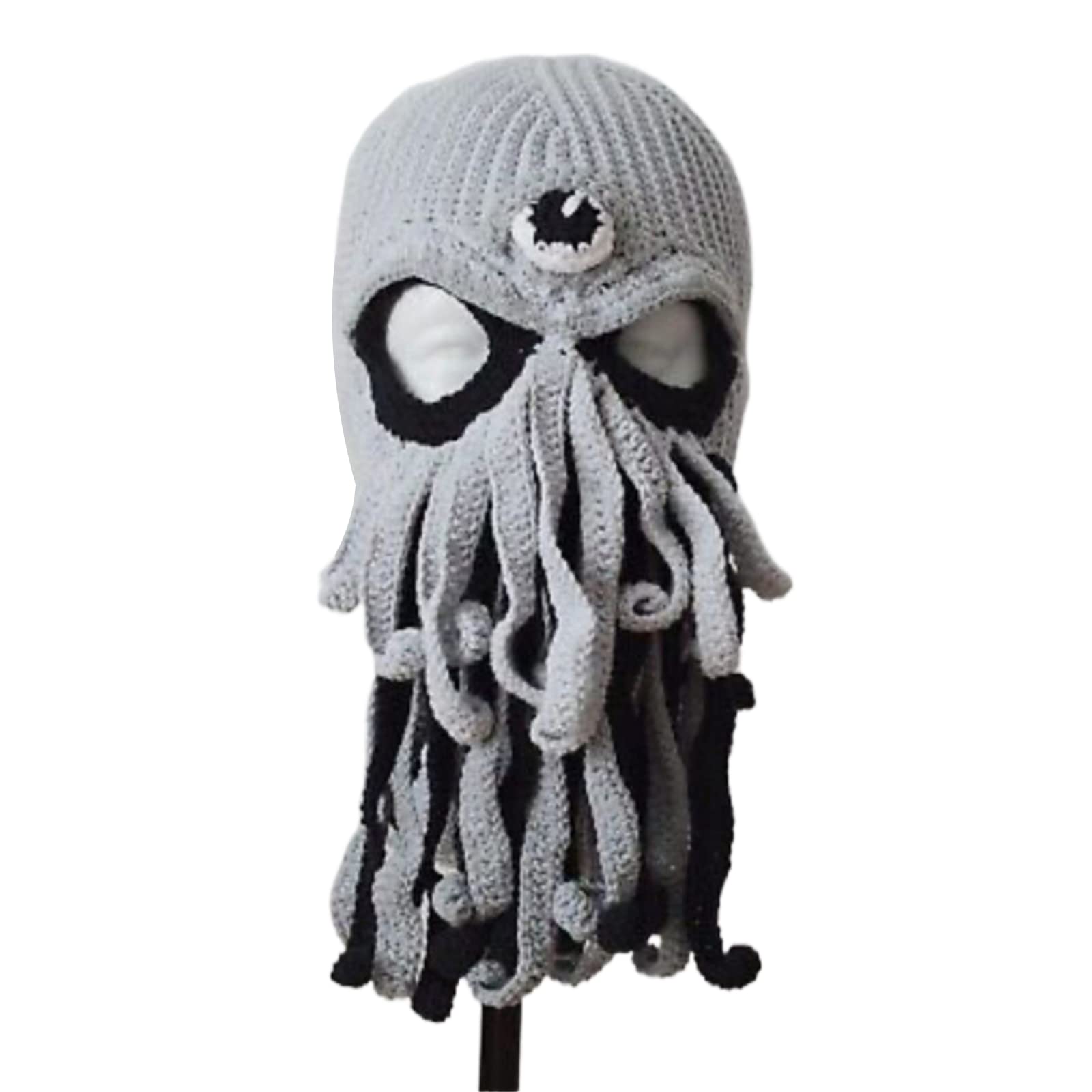 Octopus-Sturmhaube, gestrickt, Oktopus-Mütze, lustige Sturmhaube, Oktopus-Maske, Halloween-Sturmhaube, OctopusBeanie, Partyhut